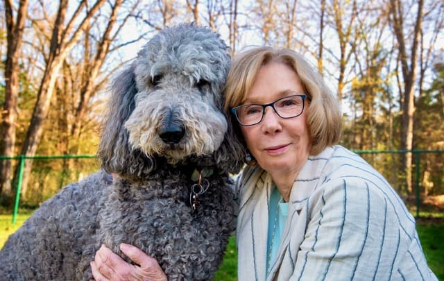 Carol with her dog
